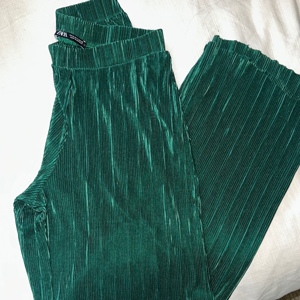Zara Emerald Velvet Trousers